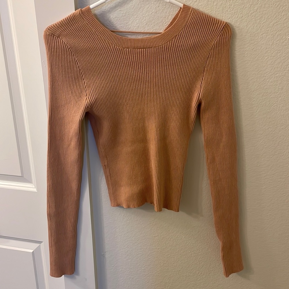 Forever 21 sweater lace up back, M